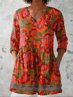 Bonheur | Blouse longue à encolure en V
