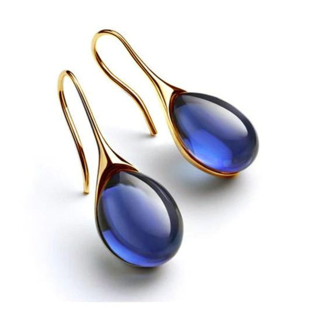 Elegantes pendientes colgantes con cristales