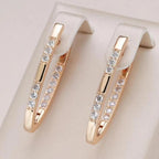 Boucles d'oreilles élégantes avec zircons