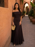 Robe Tolède de couleur marron