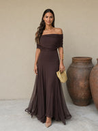 Robe Tolède de couleur marron