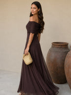 Robe Tolède de couleur marron