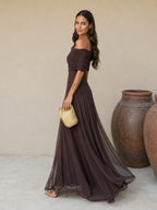 Robe Tolède de couleur marron