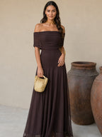 Robe Tolède de couleur marron