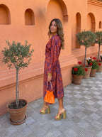 Robe midi imprimée