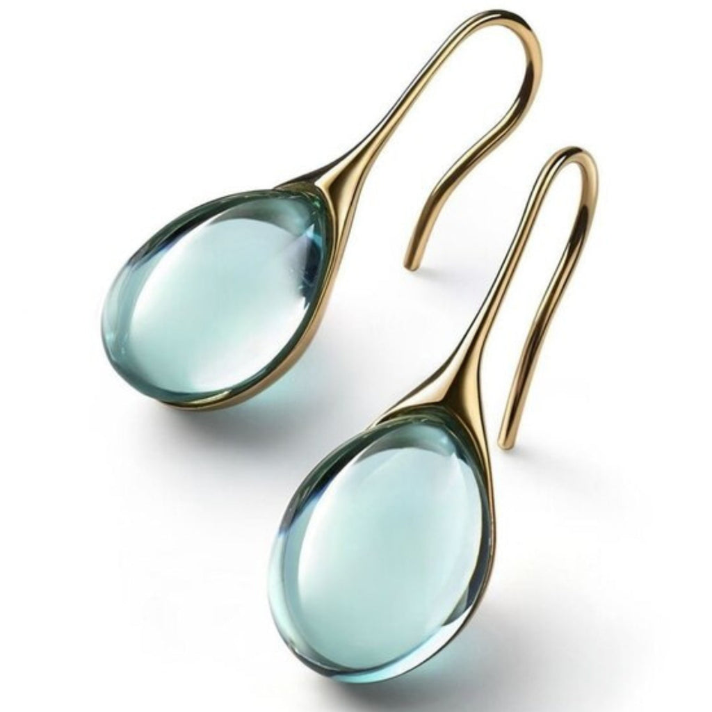 Elegantes pendientes colgantes con cristales