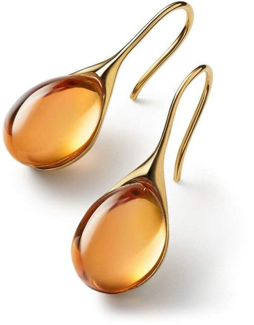 Elegantes pendientes colgantes con cristales