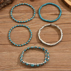 Ensemble de bracelets bohèmes avec perles turquoise