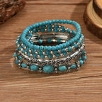 Ensemble de bracelets bohèmes avec perles turquoise
