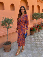 Robe midi imprimée